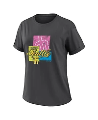 Wear by Erin Andrews Women's Charcoal Seattle Mariners Domestic Box Color Boyfriend T-Shirt