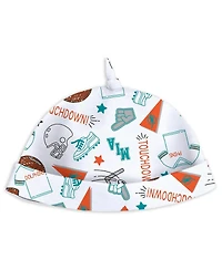 Wear by Erin Andrews Baby Boys and Girls Miami Dolphins Sleep Play with Bib Fun Hat Set