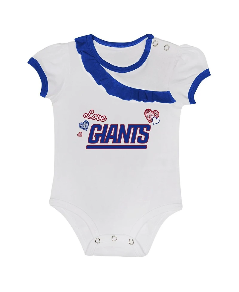 Outerstuff Baby Boys and Girls 2-Piece New York Giants Love My Team Bodysuit Skirt Set