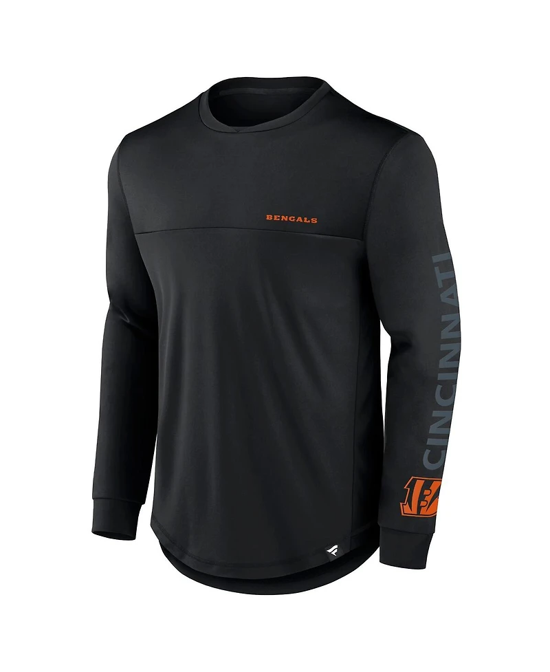 Fanatics Men's Black Cincinnati Bengals Blackout Long Sleeve T-Shirt