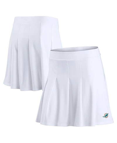 Fanatics Women's White Miami Dolphins Primary Logo Tennis Skort