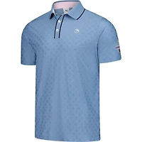 Puma Men's Blue Arnold Palmer Invitational Tipped Jacquard Polo Shirt