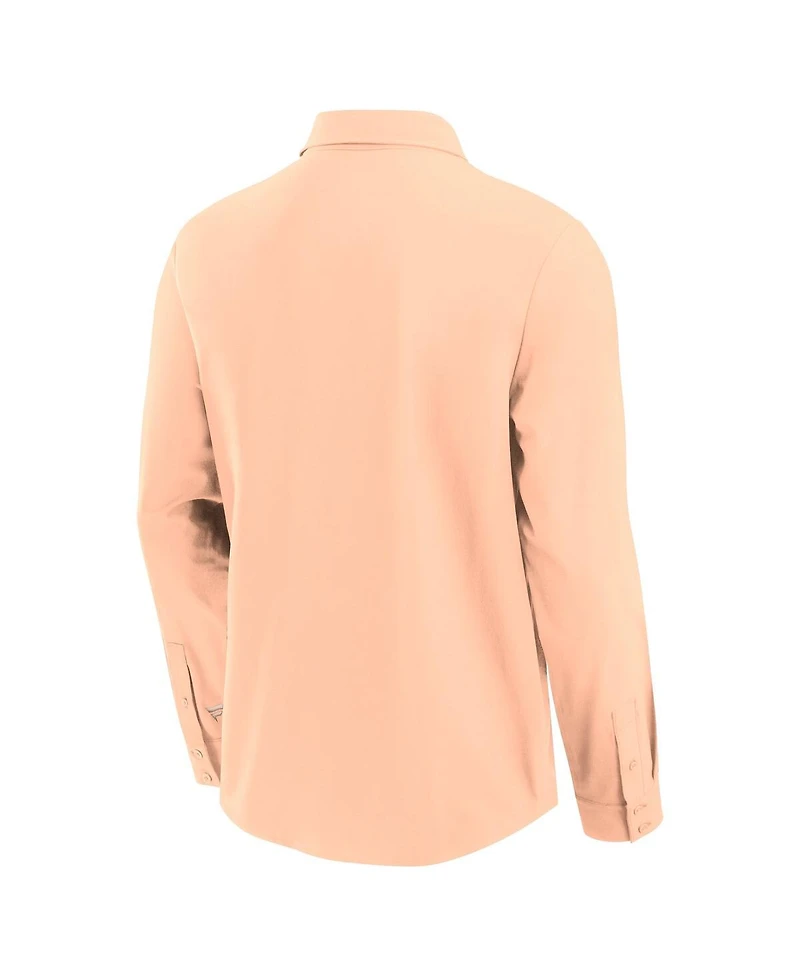 Fanatics Men's Light Pink Detroit Tigers Front Office Long Sleeve Button-Up Shirt