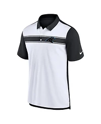 Nike Men's White/Black Carolina Panthers Rewind Pique Polo Shirt
