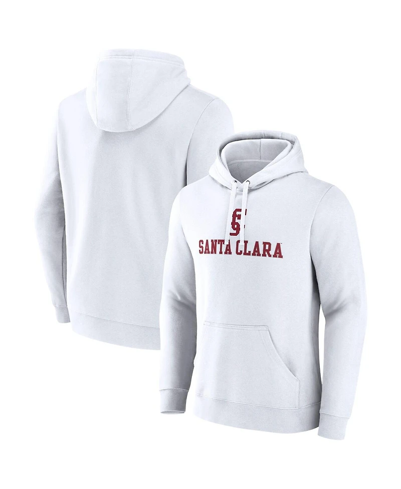 Fanatics Men's White Santa Clara Broncos Primary Logo Pullover Hoodie