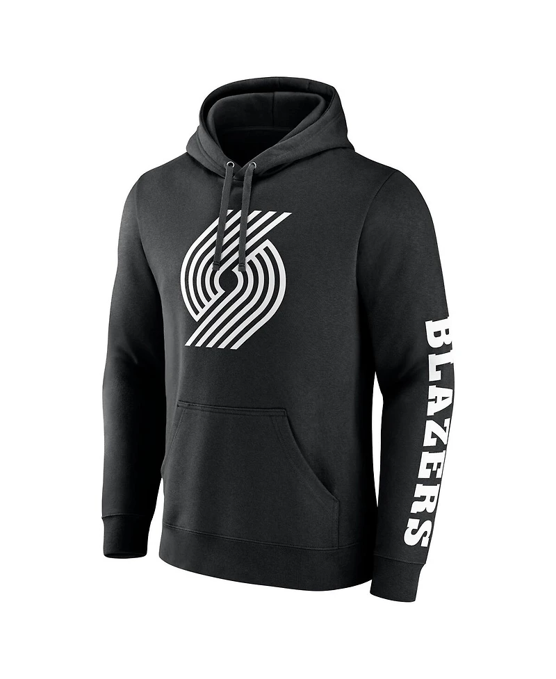 Fanatics Men's Black Portland Trail Blazers Put Me Coach Fleece Pullover Hoodie