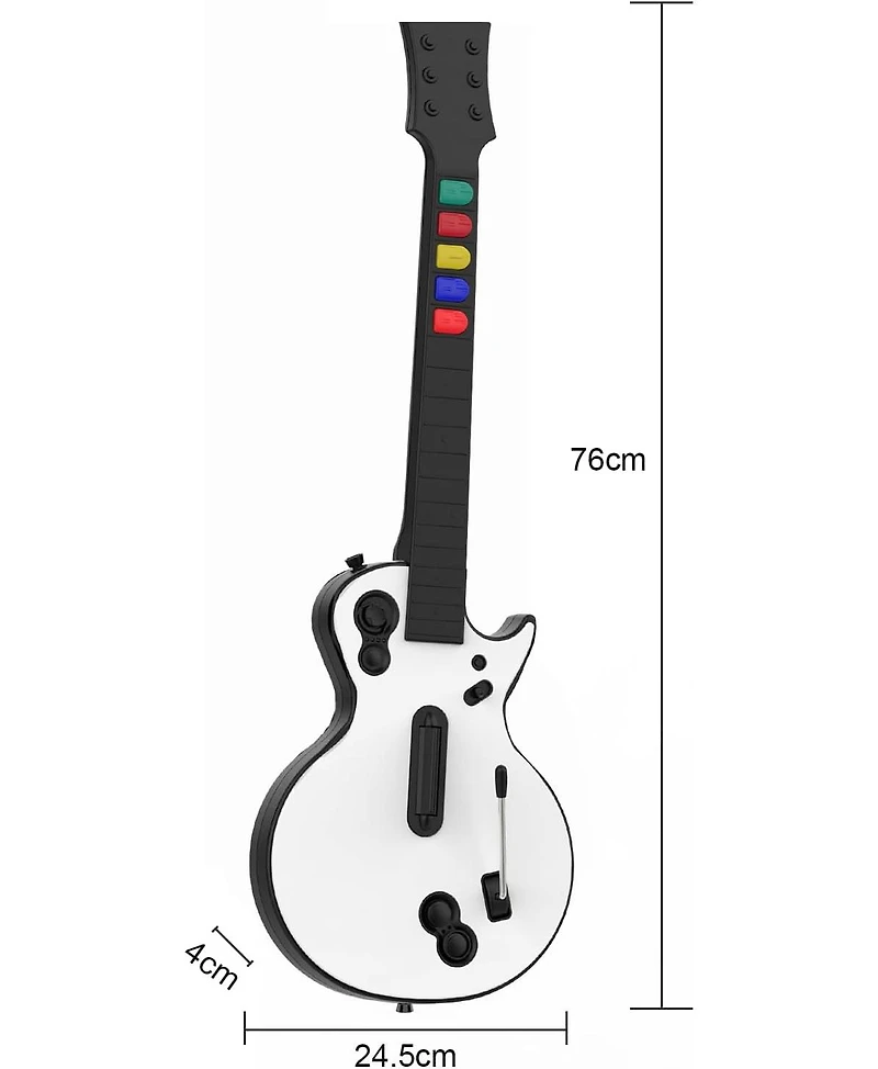 Nbcp Wireless Pc & PS3 Guitar Hero Controller Bundle with Dongle, Compatible with Guitar Hero, Rock Band, Clone Hero & Fortnite Festival
