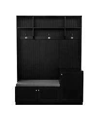 Streamdale Furniture Hall Tree with Bench Cushion Coat Rack