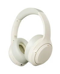 Sugift Beige Over-Ear Bluetooth Headphones with Noise Cancellation