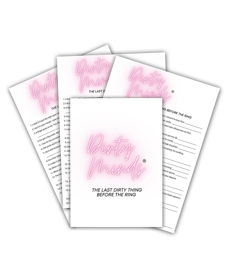 Tdc Games Dirty Minds Bachelorette Party Games for Adults, Bridal Shower Games Quiz with Naughty Clues for 25 Guests, Adult Games for Game Night