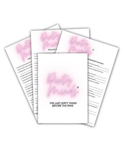 Tdc Games Dirty Minds Bachelorette Party Games for Adults, Bridal Shower Games Quiz with Naughty Clues for 25 Guests, Adult Games for Game Night