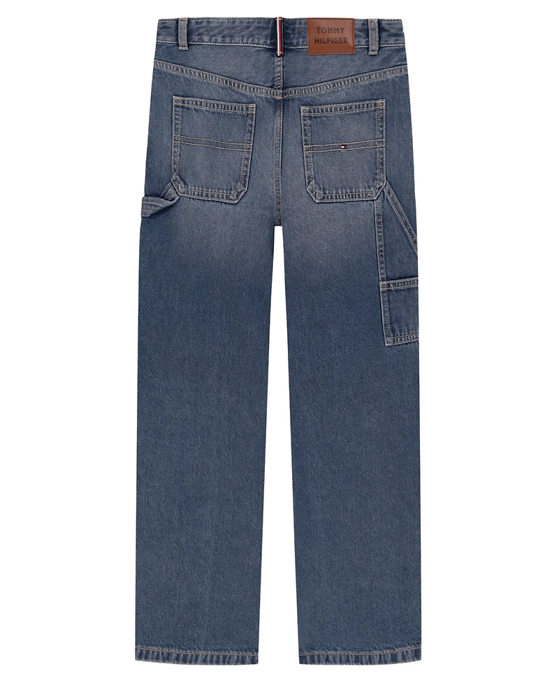 Tommy Hilfiger Big Girls Wide Leg Carpenter Jeans