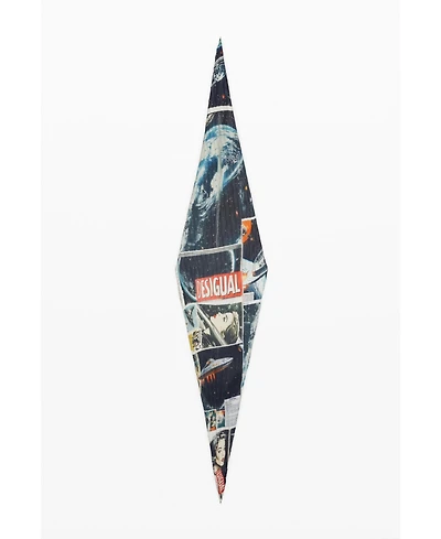 Desigual Women's Wrinkled collage scarf
