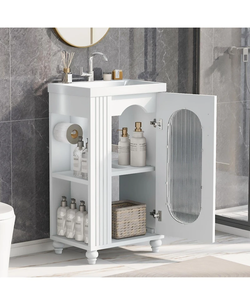 Streamdale Furniture 20" Bathroom Vanity w/ Sink & Shelf