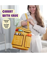 Hearth & Harbor Crochet Starter Kit for Beginners Adults Kids with Video Tutorials - Amigurumi Crocheting Yarn Bag