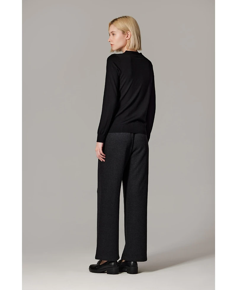 Jennie Liu Women's 100% Merino Wool Light Weight Cardigan | Ultra Soft Fine-gauge Sweaters Machine Washable