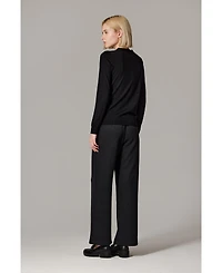 Jennie Liu Women's 100% Merino Wool Light Weight Cardigan | Ultra Soft Fine-gauge Sweaters Machine Washable
