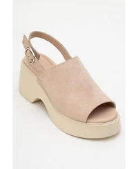 Power Leather Platform Wedge Sandals (Women)