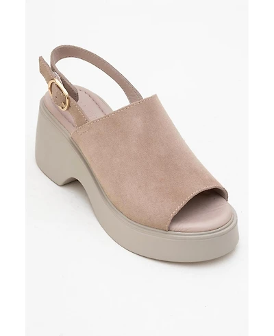 Power Leather Platform Wedge Sandals (Women)