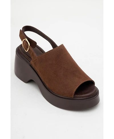 Power Leather Platform Wedge Sandals (Women)