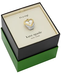 Kate Spade New York Women's Monroe Heart Two-Hand Two-tone Stainless Steel Ring Watch, 22mm