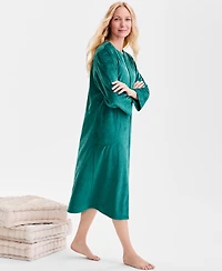Charter Club Women's Embossed Velour Zip-Front Robe, Macy's Exclusive