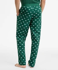 Lacoste Men's Woven Logo Pajama Pants