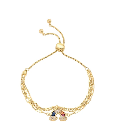 Unwritten Cubic Zirconia Rainbow Bolo Bracelet