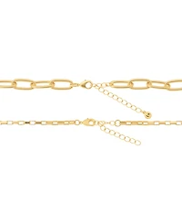 Unwritten Glass Mother of Pearl Evil Eye Double Layer Necklace Set