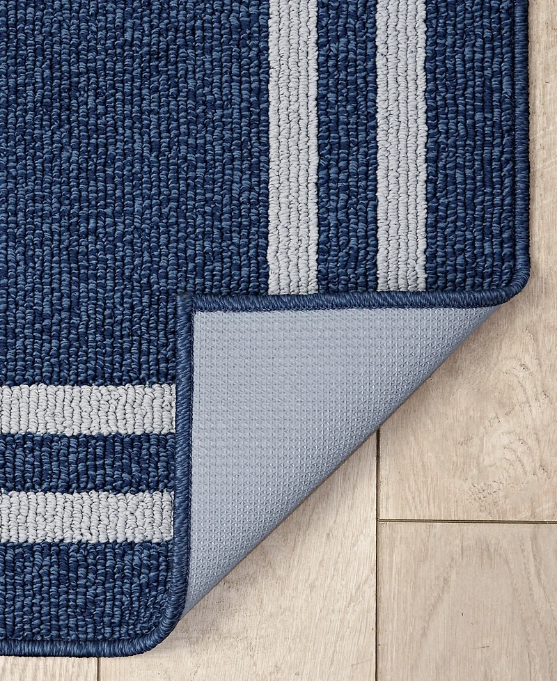 Jean Pierre Double Line Border Tufted - Machine Washable Runner Rug
