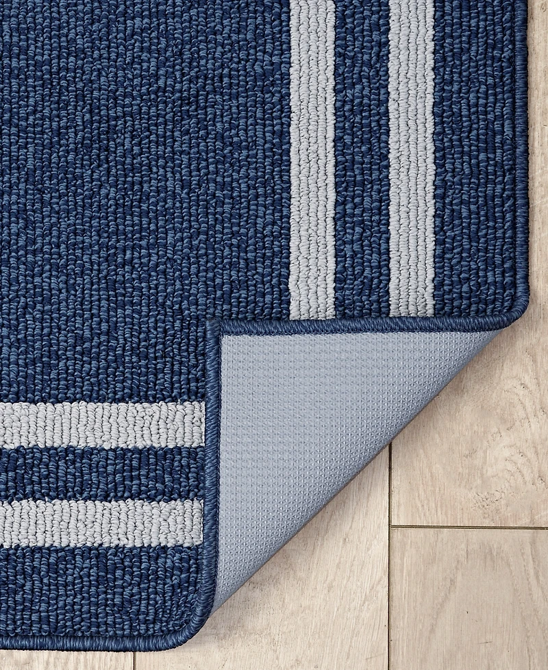 Jean Pierre Double Line Border Tufted - Machine Washable Runner Rug