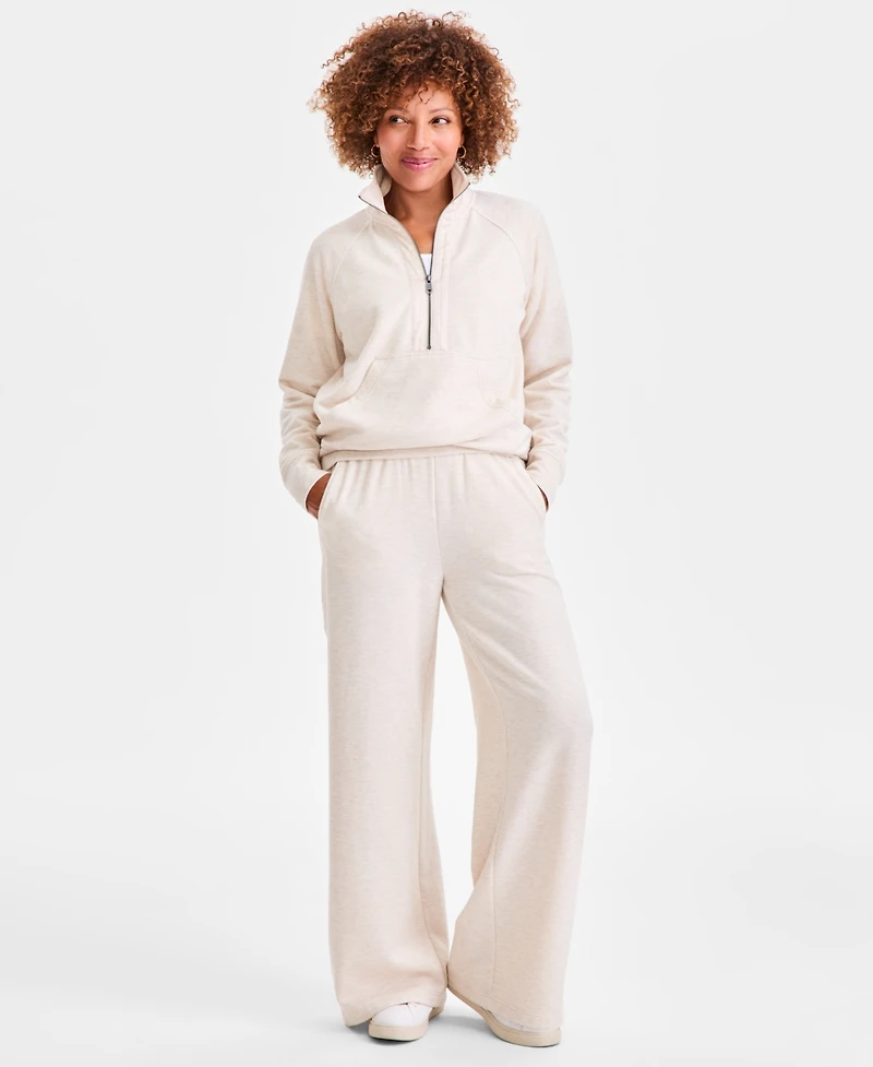 Style & Co Women's Luxe Fleece Half-Zip Sweatshirt, Macy's Exclusive