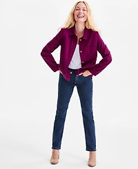 Style & Co Women's Button-Front Long-Sleeve Cargo Jacket, Macy's Exclusive