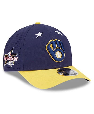 New Era Men's Navy/Gold Milwaukee Brewers 2025 Mlb All-Star Game 9FORTY M-Crown Adjustable Hat
