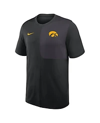 Nike Men's Black Iowa Hawkeyes 2025 Sideline Uv Performance Coach T-Shirt