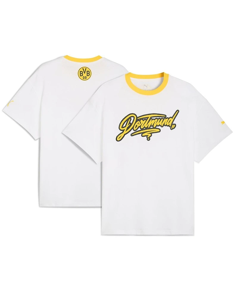 Puma Men's White Borussia Dortmund 2025 Fifa Club World Cup Hoops T-Shirt
