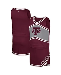 Colosseum Big Girls Maroon Texas A&M Aggies Cheerleader Top and Skirt Set