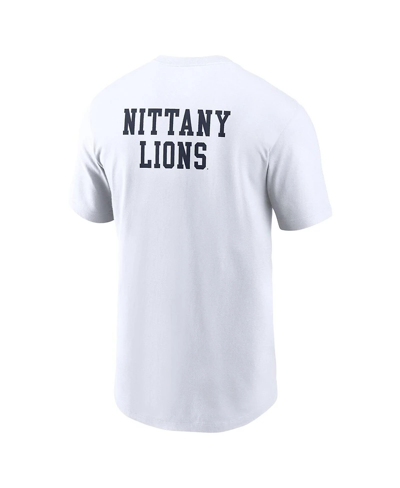 Nike Men's White Penn State Nittany Lions 2-Hit Stacked T-Shirt