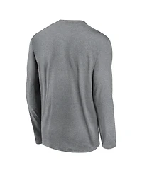 Nike Men's Heather Gray Lsu Tigers Primetime Primary Legend Long Sleeve T-Shirt