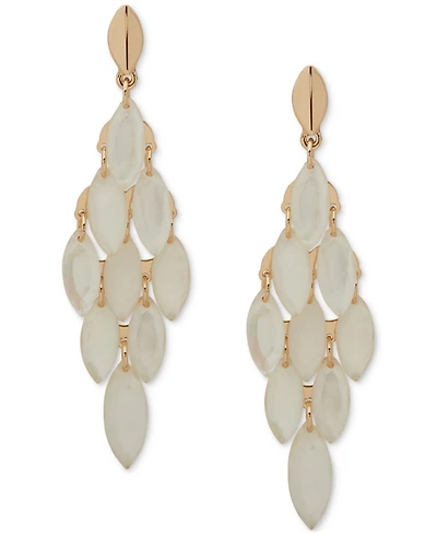 lonna & lilly Navette Disc Chandelier Earrings