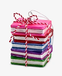 Holiday Lane Eclectic Charm Glass Book Stack Ornament, Macy's Exclusive