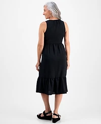 Style & Co Petite Button-Front Sleeveless Midi Dress, Macy's Exclusive
