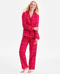 Charter Club Women's 2-Pc. Cotton Flannel Packaged Pajamas Set, Created for Macy's