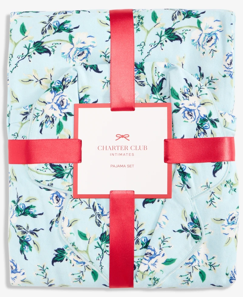 Charter Club Women's 2-Pc. Cotton Flannel Packaged Pajamas Set, Created for Macy's