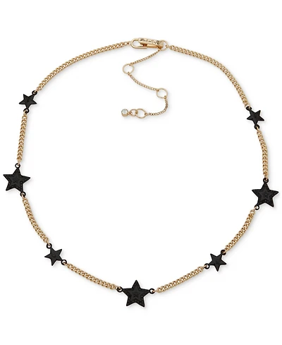 Karl Lagerfeld Paris Pave Star Station Collar Necklace, 16" + 3" extender