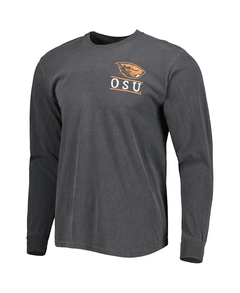 Image One Men's Black Oregon State Beavers Circle Campus Scene Long Sleeve T-Shirt