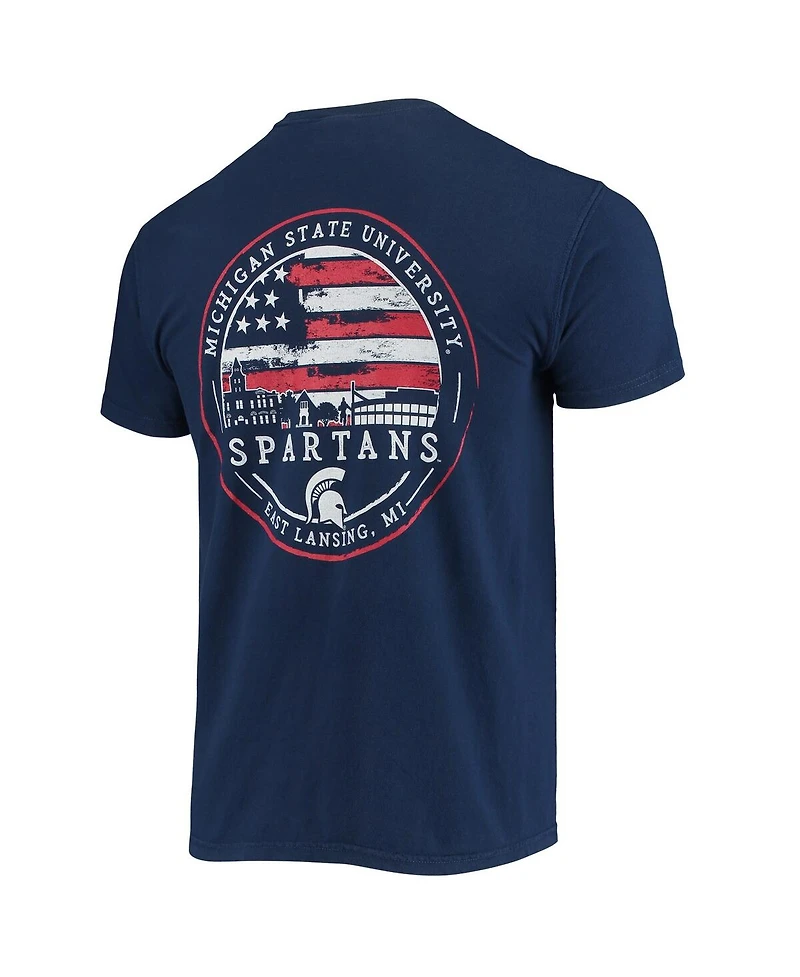Image One Men's Navy Michigan State Spartans Campus Americana T-Shirt