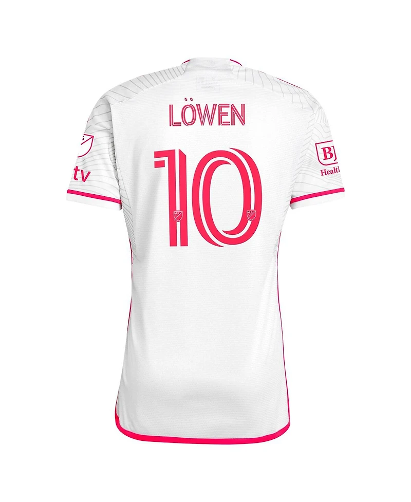 Adidas Men's Eduard Lowen White St. Louis City Sc 2024 The Confluence Kit Authentic Player Jersey