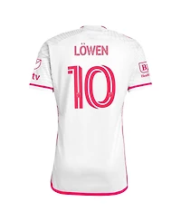 Adidas Men's Eduard Lowen White St. Louis City Sc 2024 The Confluence Kit Authentic Player Jersey