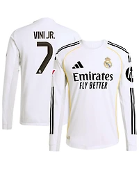 Adidas Men's Vini Jr. White Real Madrid 2025/26 Home Authentic Long Sleeve Jersey